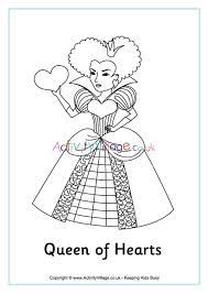 Download this queen of hearts vector illustration now. Queen Of Hearts Colouring Page