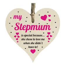 My Stepmom Quote Mothers Day Wooden Heart Shape Plaque Gift Sign htc69 |  eBay