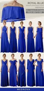 Royal Blue Mismatched Chiffon Long Bridesmaid Dresses Royal Blue Bridesmaid Dresses Cobalt Blue Dress Bridesmaid Royal Blue Bridesmaids
