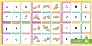 As you may know by my comments, bsl uses two hands for their alphabet while asl uses one. British Sign Language Alphabet Bsl Matching Cards For Kids