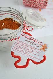 Gingerbread Playdough Gift In A Jar Playdough Gift Tags Planning Inspired Play Dough Gift Gingerbread Man Playdough