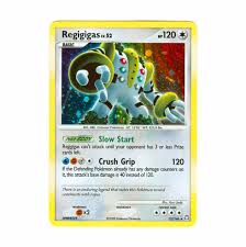 They first appeared in the heartgold & soulsilver expansion as one of two replacement variants for pokémon lv.x. Pokemon Legends Awakened Holo Rare Card Regigigas 15 146