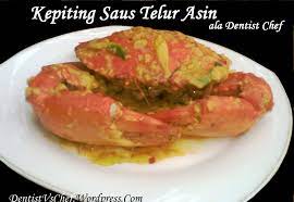 Cuci bersih kepiting, rebus hingga matang. Resep Kepiting Masak Telur Asin Dentist Chef