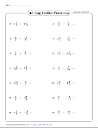 All fractions are proper fractions. Adding Mixed Numbers Worksheets