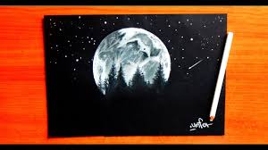 Deadpool took the world by storm and, therefore, inspired many drawings. Easy Black And White Moon Drawing For Beginners How To Draw The Moon Black Paper Youtube