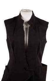 Zac Posen Black Cotton Blend Panelled Sheath Dress Size 4