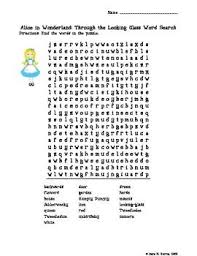 Maybe you would like to learn more about one of these? This Alice In Wonderland Through The Looking Glass Puzzle Pack Contains A Word Search A Crossword And A Alice In Wonderland Through The Looking Glass Puzzle