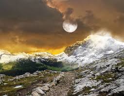 Mountains Clouds Sunset Landscape Moon Sky Snow Fog Nature Alps Pxfuel