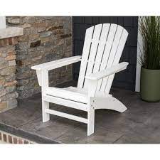 Get free shipping on qualified polywood, gray adirondack chairs or buy online pick up in store today in the outdoors department. Polywood Grant Park Traditional Curveback White Plastic Outdoor Patio Adirondack Chair Ad440wh The Home Depot
