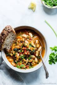 Smoky White Bean Kale And Wheat Berry Stew Vanilla And Bean Vegetarian Recipes Healthy Whole Food Recipes Stew Recipes