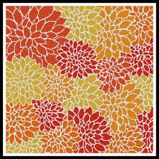 Within the woods cross stitch pattern. Orange Flowers Cushion Cross Stitch Pattern