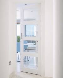 White Shaker 4l Clear Glazed Glazeddoors Internal Doors Modern Internal Glass Doors Internal Glazed Doors