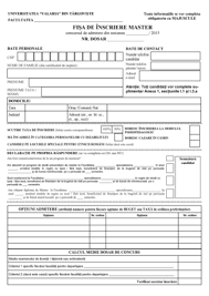 Find admission contact, job vacancies, courses, programs, degrees, scholarships. Universitatea Valahia Targoviste Master Fill Online Printable Fillable Blank Pdffiller
