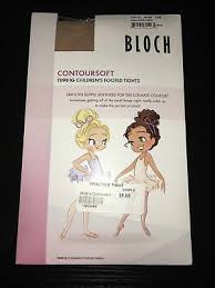 bloch endura tights footed ballet tan size small 4 5 child