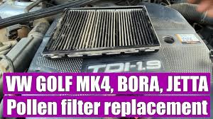 This cabin air filter is a perfect fit for my 2015 vw jetta se with the 1.8t. How To Replace Pollen Filter Or Cabin Air Filter Vw Golf Mk4 Jetta Bora