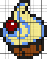 Cupcake Perler Bead Pattern Anime Pixel Art Pony Bead Patterns Pix Art