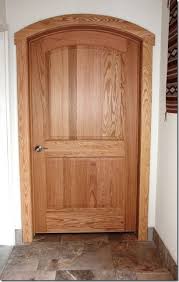 Solid Red Oak Two Panel Continental Arched Top Interior Door With Contemporary Red Oak Casing Doors Interior Hardwood Doors Historic Renovation