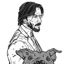 Marlon Diniz John Wick And Dog John Wick Tattoo Dog Pencil Drawing Outline Art