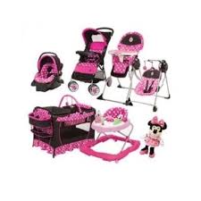 Minnie Mouse Newborn Set Stroller Playard Baby Girl Pink Infant Disney Gift New Baby Doll Car Seat Baby Minnie Mouse Baby Alive Dolls