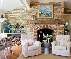 Modern farmhouse fireplace shelf mantel. Cottage Fireplace Better Homes Gardens