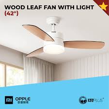 If you want more control, consider a homekit connected ceiling fan. Xiaomi Opple Wood Leaf Ceiling Fan With Light Chunjing Series 2 Models Low Noise Powerful Motor Wireless Remote Control 3 Fan Speeds 3 Colours Temperature 5 Timer Setting Ip20 Steel Core