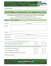 Construction Job Application Form How To Create A Construction Job Application Form Download This Cons Job Application Form Job Application Application Form