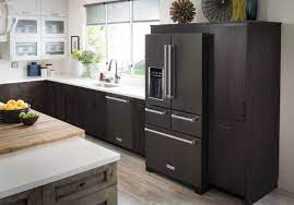 In this case that means streamlined black cabinets on the bottom and classic white ones up top. 5 Kitchen Design Inspirations For New Black Stainless Steel Appliances