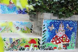 Fliegenpilz Mosaik Toadstool Mosaic Mosaik Treppe Garten