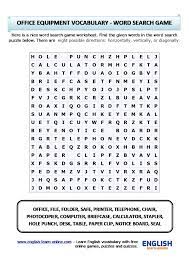 By ed graziano · sep 10, 2013 · 7 mins to read Office Equipment Vocabulary Word Search Puzzle In English