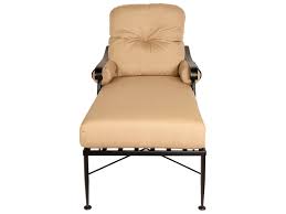 Wrought iron chaise lounge with wheels. Woodard Derby Cushion Wrought Iron Adjustable Chaise Lounge Wr4t0070