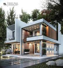 These are top modern villa exterior design that will inspire you to make your own. Follow Architecture Crc What Do U Think About This Noor Villa By Farhang Architect Duplex House Design Modern Villa Design House Front Design