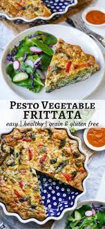 Pesto Vegetable Frittata Recipe Vegetable Frittata Easy Healthy Recipes Food