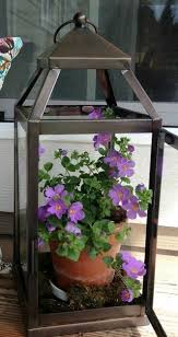 A Utiliser Une Lanterne Comme Porte Pot De Fleurs Front Porch Decorating Front Porch Furniture Spring Porch