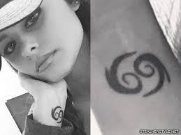 A cute small tattoo on your wrist. Jacquie Lee Zodiac Sign Wrist Tattoo Steal Her Style