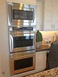 Stacked Microwave And Double Oven Remodelacion De Cocinas Equipos De Cocina Cocinas Blancas