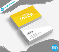 Yellow Business Card Mockup Psd Psd Free Download