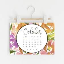 Calendar 2020 Printable Floral Desk Calendar Watercolor Florals Colorful Flower Digital Diy 5x7 Desk Calendars Calendar Calendar 2019 Printable