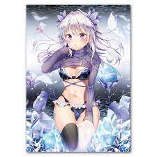 Easy magnet mounting, worldwide shipping. Anime Girl Poster Sexy Silk Poster Game Wall Art Prints Home Room Decorative Fabric Paintings Painting Calligraphy Aliexpress