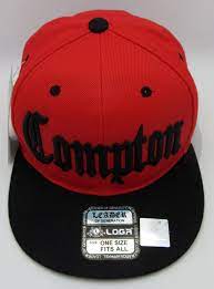 Compton Snapback Hat South Central Los Angeles Cali Cap Red Black Osfm New Ebay Compton Snapback Black And Red Snapback Hats