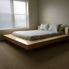 Maple Wood Floating Platform Bed Frame Diy Floating Maple Bedframe Ideas Newapartment Floating Platform Bed Floating Bed Frame Floating Bed