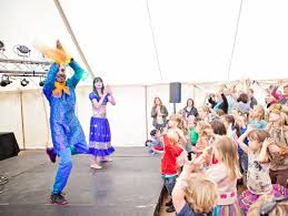People get together to have fun. Bhangra Tots Just So Festival