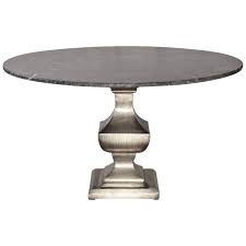 Nickel Plated Iron Pedestal Base In 2020 Stone Top Dining Table Dining Table Modern Dining Room Tables