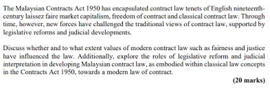 Any contract made between two parties in malaysia falls under the contract act 1950. Solved The Malaysian Contracts Act 1950 Has Encapsulated Chegg Com