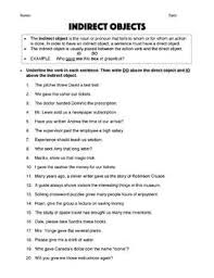 Use this to print without ads and toolbar (taks a few seconds). Direct And Indirect Objects Worksheets Answer Keys By Robert S Resources