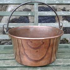 Antique Copper Cauldron Pot Preserve Jam Pan French Bronze Etsy Copper Copper Pots Antique Copper
