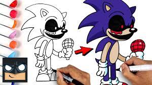 How To Draw Sonic.EXE | Friday Night Funkin - YouTube