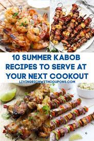 10 Summer Kabob Recipes To Serve At Your Next Cookout Kabob Recipes Summer Grilling Recipes Cookout Food