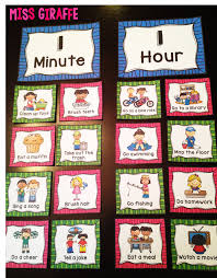 Miss giraffe free printables : Telling Time In First Grade Miss Giraffe Math Time 1st Grade Math