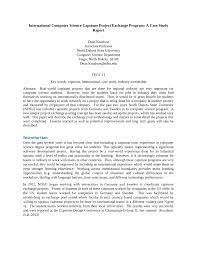 How important are small business and startups to the united states' economy? Pdf International Computer Science Capstone Project Exchange Program A Case Study Report