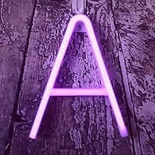 Amazon Com Light Up Led Neon Letter Signs Wall Decorative Neon Lights Purple Alphabet Marquee Letter Light Letters Lighted Marquee Letters Neon Letter Lights